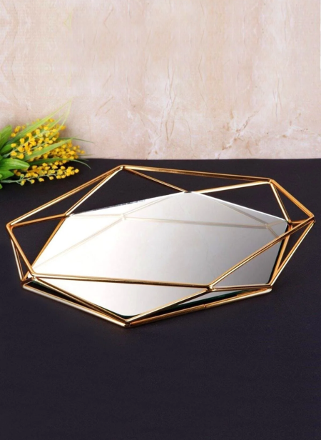 صينية زجاج مزخرف