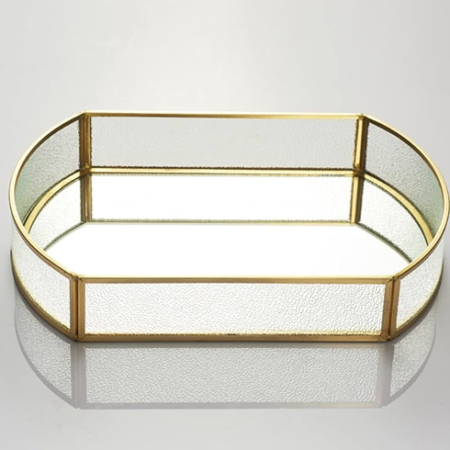 صينية بيضاوية قاعدة مراّة