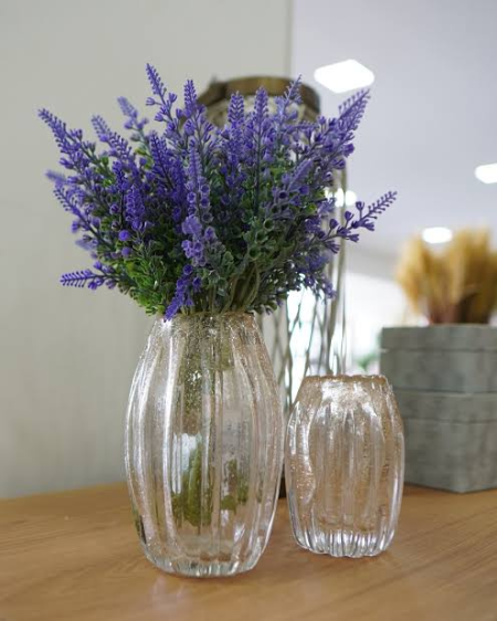 فازة زجاج بيضاوي