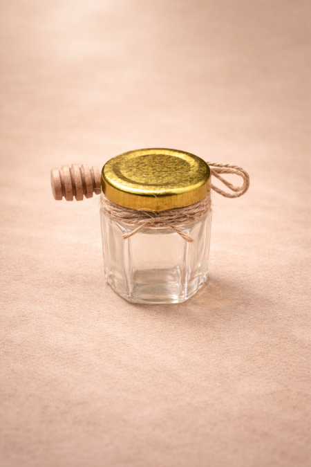 علبة زجاج للعسل