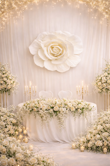 ديكور وردة جوري حجم كبير