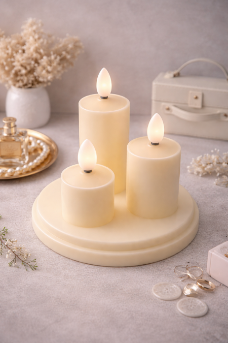 شمع الكتروني ثلاثي