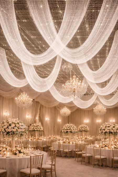 ديكور ستائر خرز للاسقف