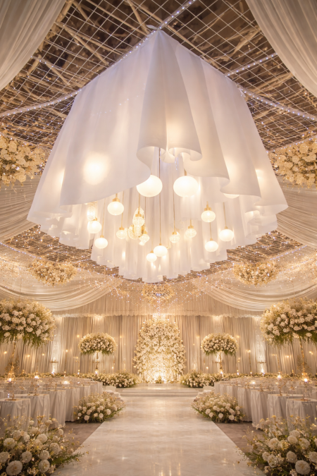 قماش مزدوج لاسقف صالات الافراح