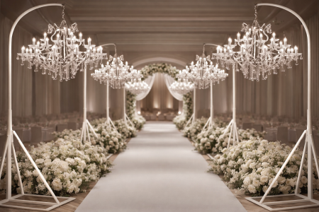 ثريا كريستال مع قاعدة لممرات صالة الافراح