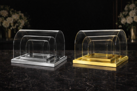 صندوق اكريليك بيضاوي