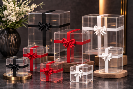 صندوق مربع اكريليك مع شبرة