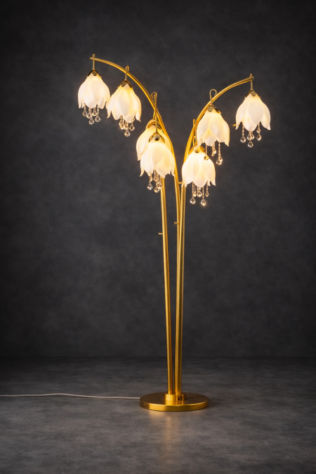 شمعدان اضاءة بتلات كريستال