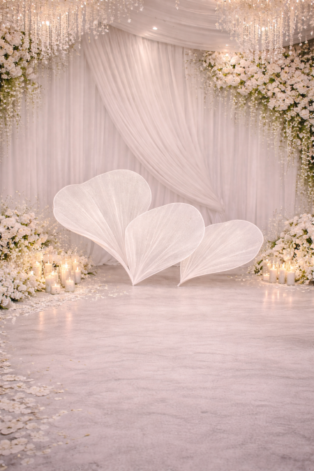 بتلات ورد شيفون للديكور