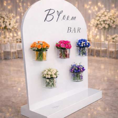 ديكور جدار خلفية لتوزيع الزهور لحفلات الزفاف