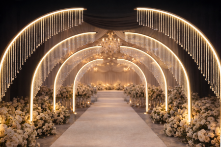 قوس ممرات مضيئ مع كريستال