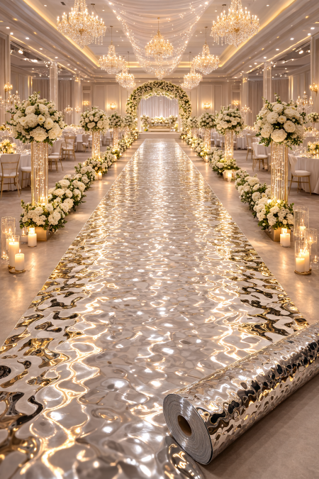 رول قطرات الماء لحفلات الزفاف ثلاثي ابعاد