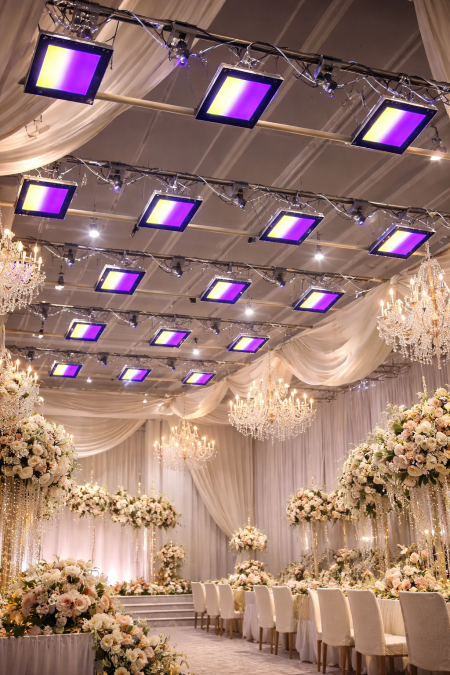 شاشات اضاءة منفردة للاسقف صالات الافراح