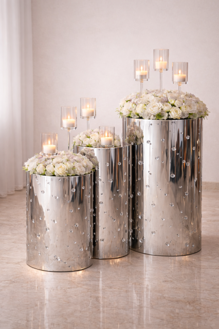 طقم ستاند كيك اسطواني مع لولو