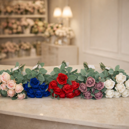 ضمة ورد تفتيح جوري قماش