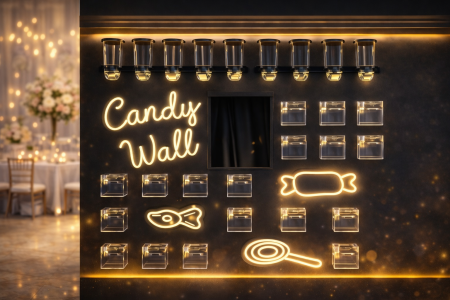 ديكور جدار خلفية للمشروبات والحلويات