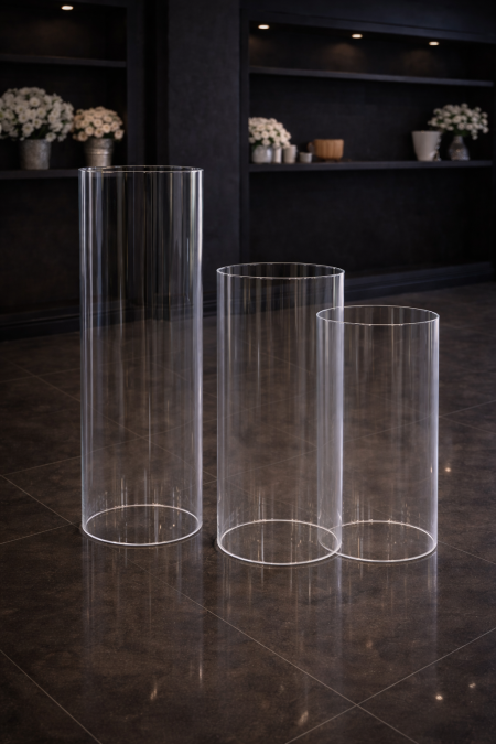 استطوانات اكريليك حجم كبير 3 قطع