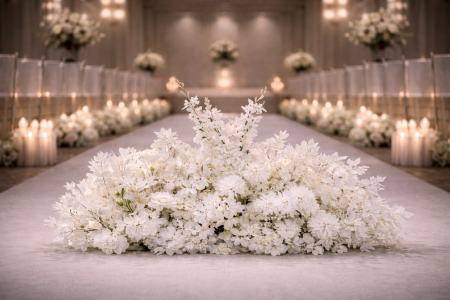 سحبة ورد كثيف طول1متر للاعراس