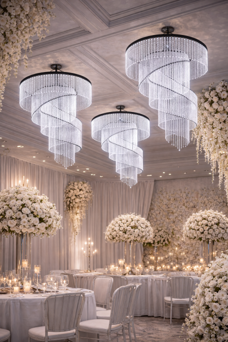 ثريا اضاءة طبقات اطار اسود