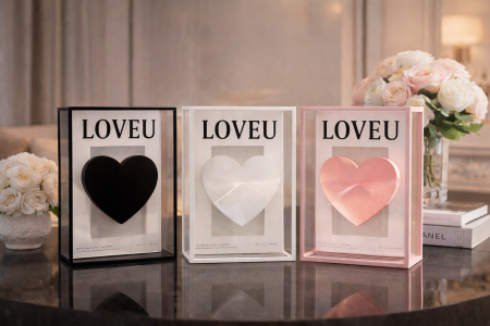 صندوق رأس قلب شفاف انيق وعصري