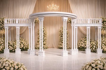 ديكور اعمدة روماني فخم للاعراس