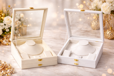 طقم تلبيس مجوهرات غطاء شفاف