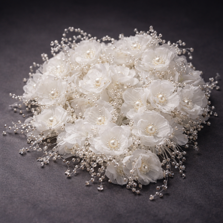 فلل ورد ابيض مع اكسسوار