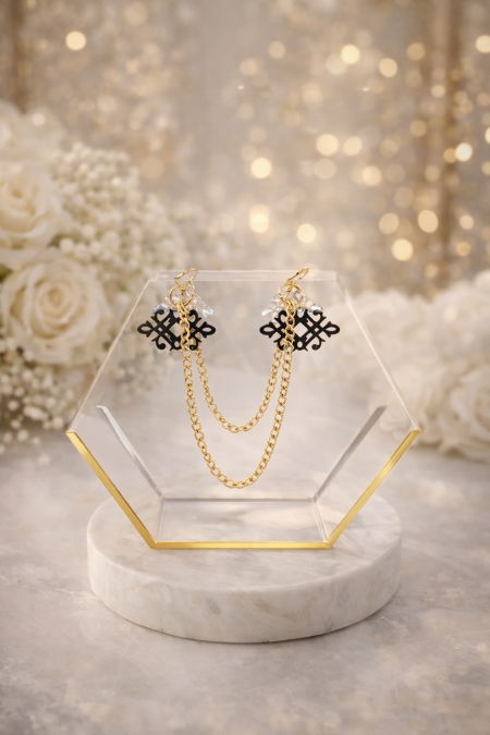 شفاف اطار ذهبي