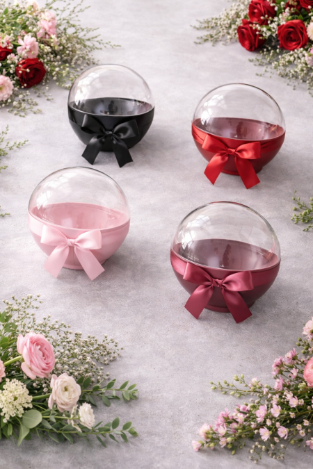 صندوق هدايا طابة غطاء شفاف