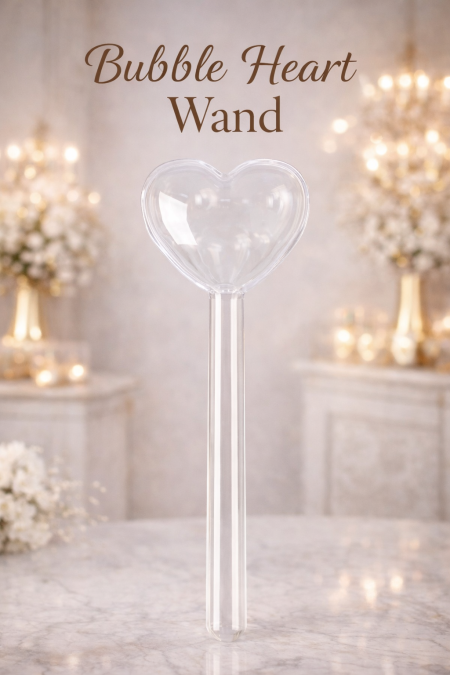 صندوق عصا راس قلب اكريليك صغير