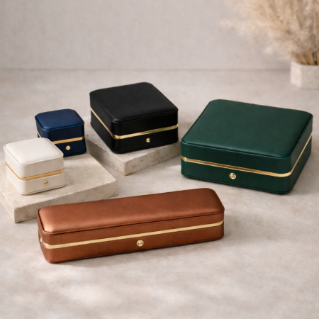 علبة مجوهرات جلد