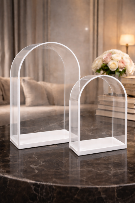 صندوق هدايا اكريليك شفاف قبة