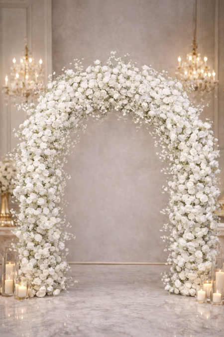 ديكور قوس ورد فاخر وحديث