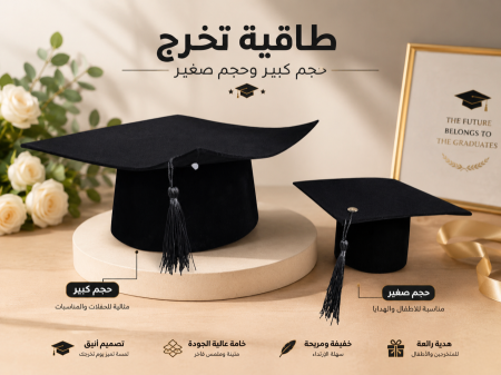 طاقية تخرج قماش مخمل صناعة يدوية