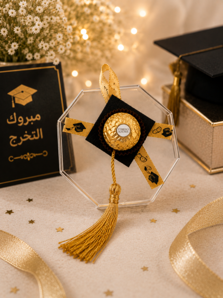 توزيعة تخرج اكريليك ثماني الشكل