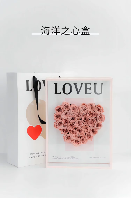 شفاف إطار زهري