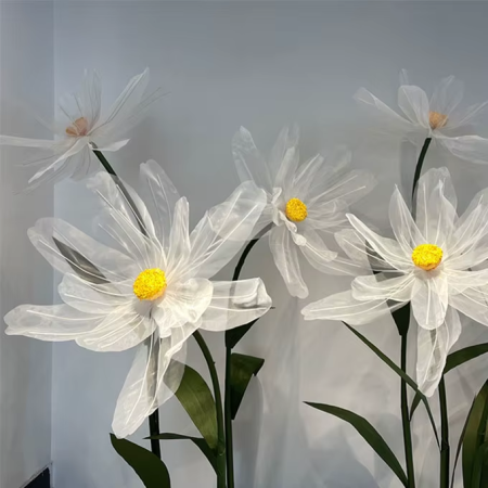 ديكور ورد حجم كبير شيفون