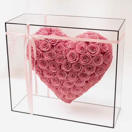 بوكس اكريليك مربع شفاف