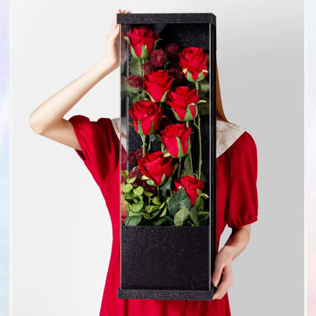 صندوق مستطيل غطاء اكريليك شفاف